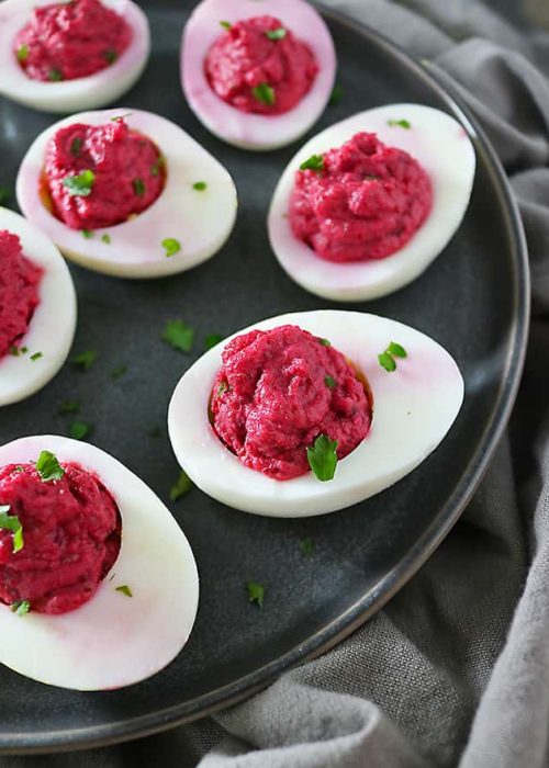 Beet Deviled Eggs