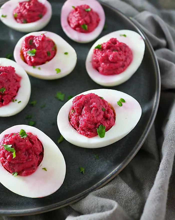 Easy Beet Deviled Eggs photo