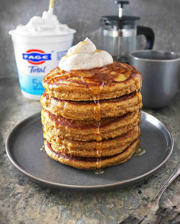 Pumpkin Yogurt Pancakes Recipe - Savory Spin