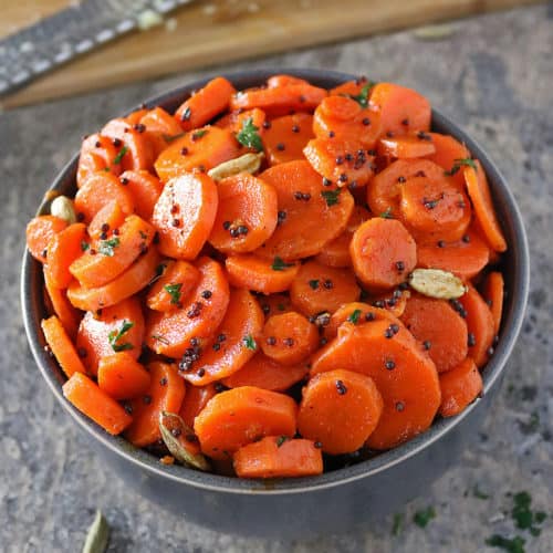 Ginger Cardamom Spiced Carrots