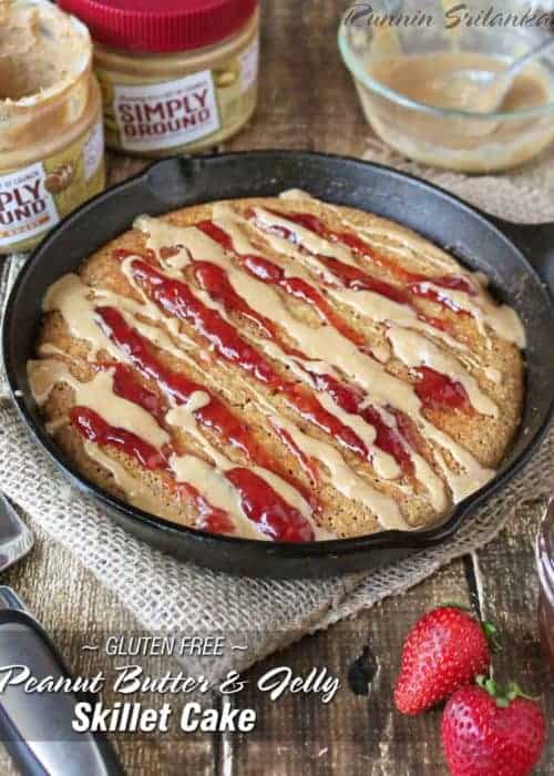 Peanut Butter Jelly Skillet Cake