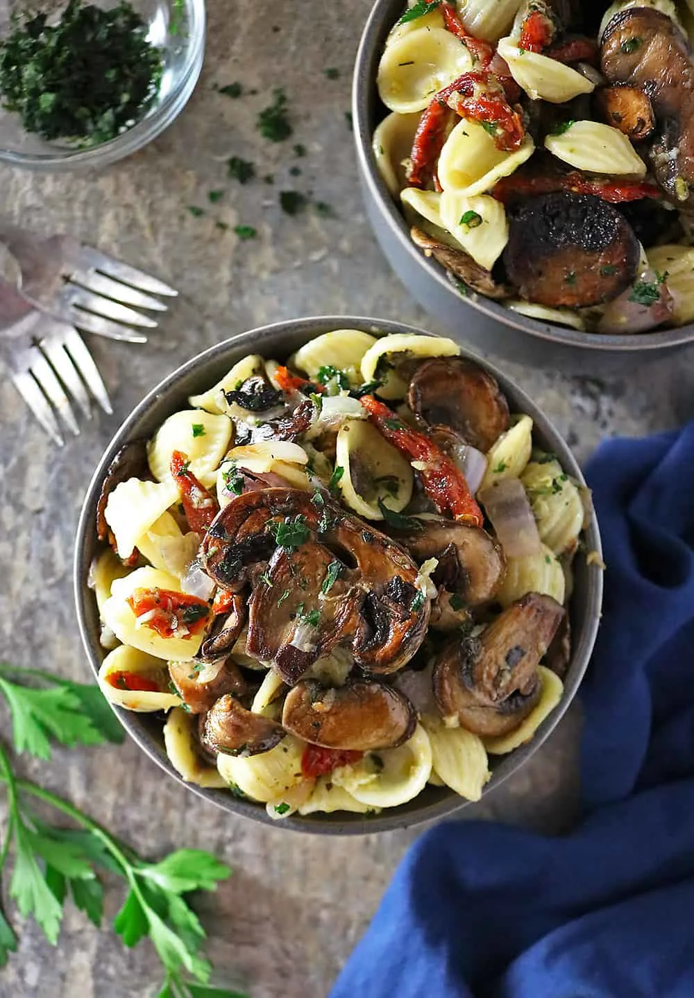 Quick Easy Roasted mushroom sundried tomato pasta #ElevateYourMeal Photo