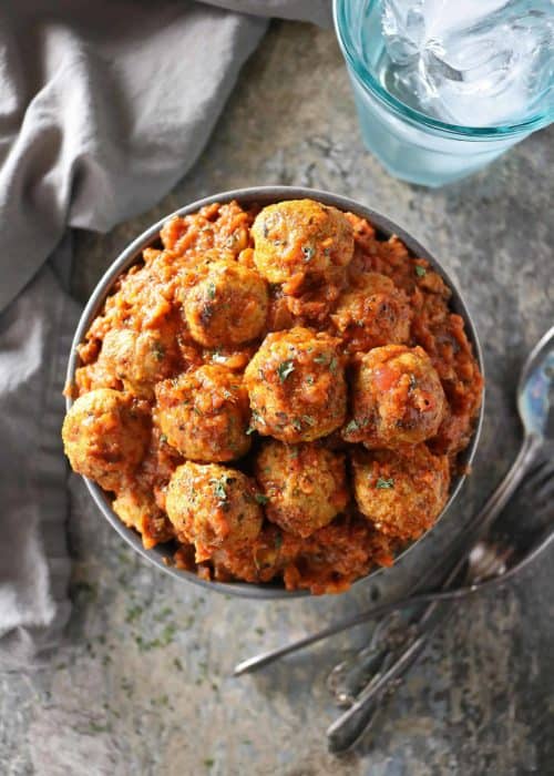 Spicy Baked Chicken Meatballs