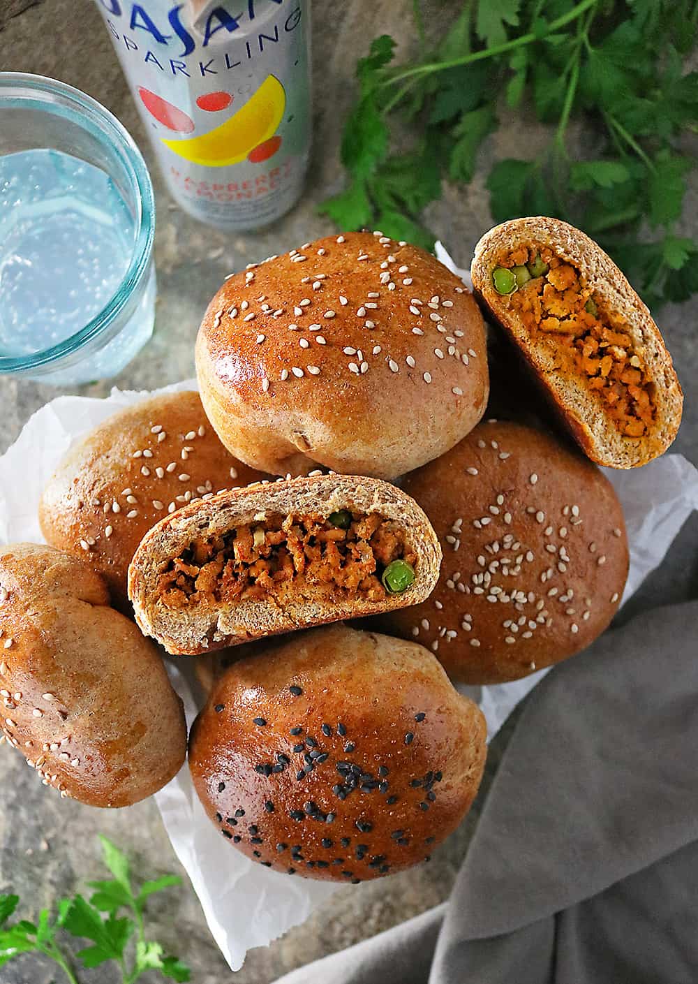 Easy Delicious Spiced Chicken Stuffed Buns Image