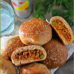 Spiced Chicken Stuffed Buns (Easy, From Scratch)