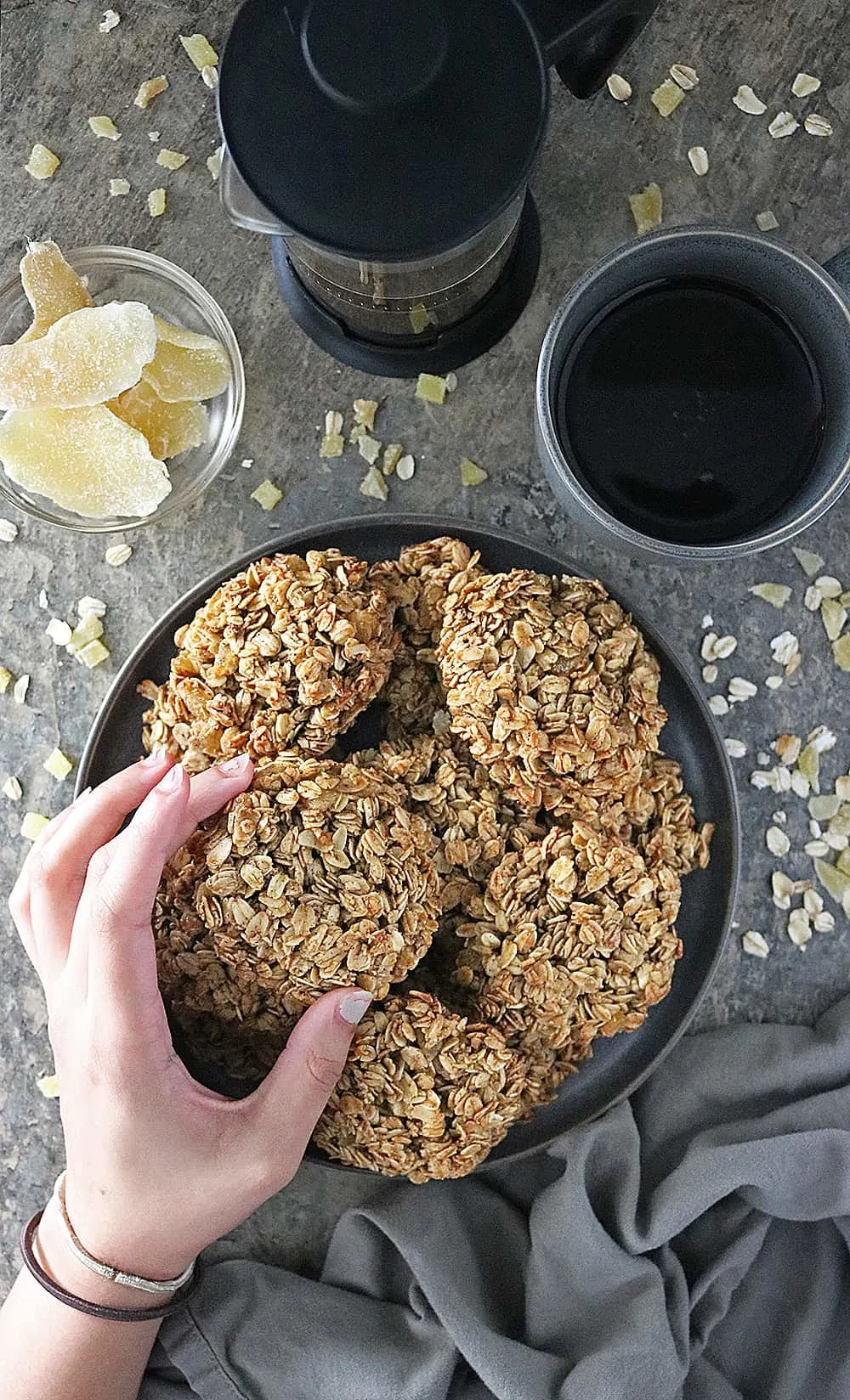 Photo Ginger Granola Breakfast Cookies Recipe