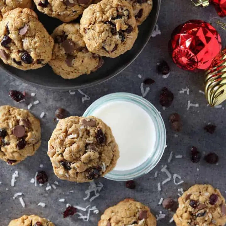 The Best Gluten Free Cranberry Coconut Chocolate Chip Cookies For Christmas Photo