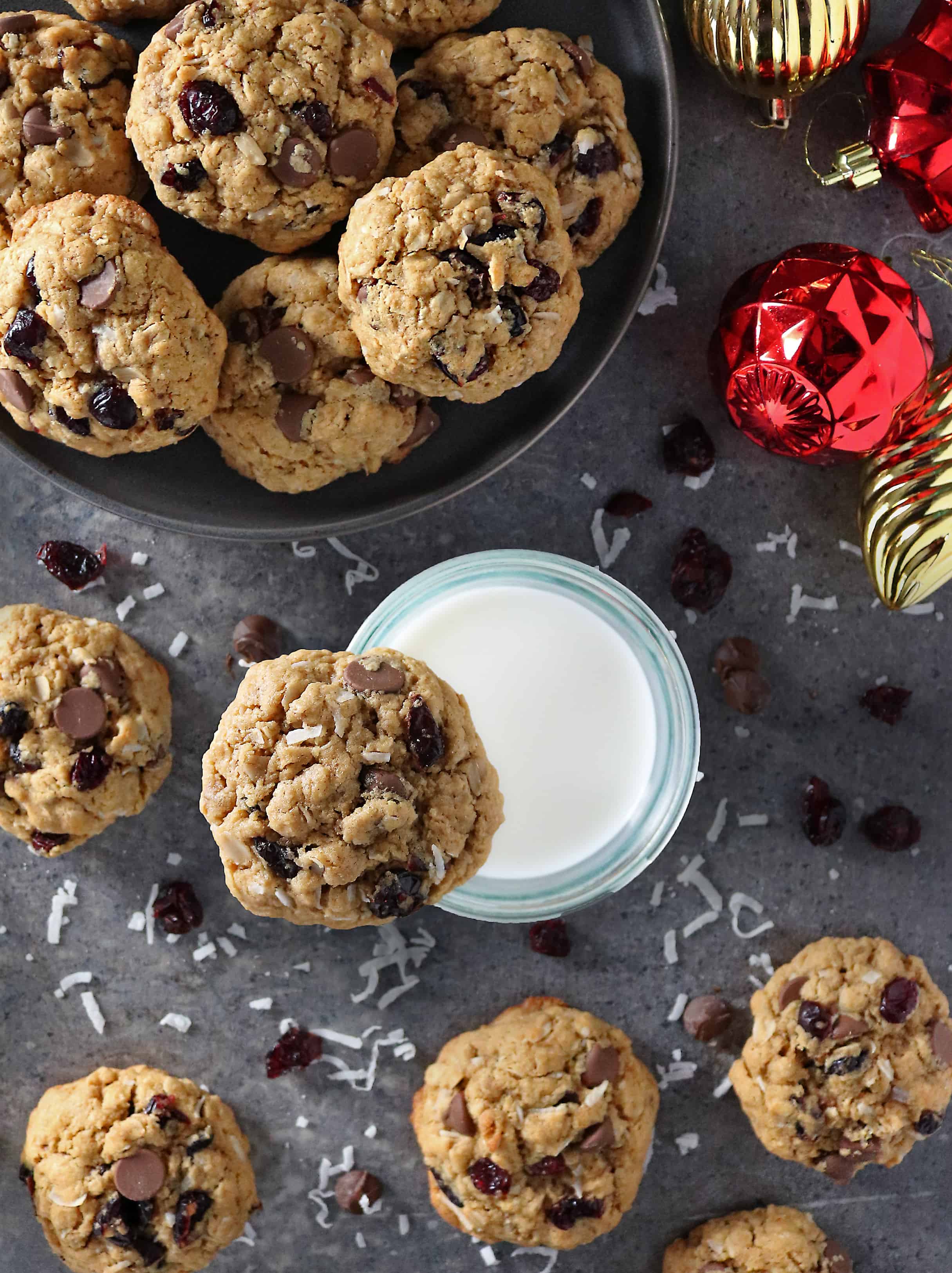 The Best Gluten Free Cranberry Coconut Chocolate Chip Cookies For Christmas Photo