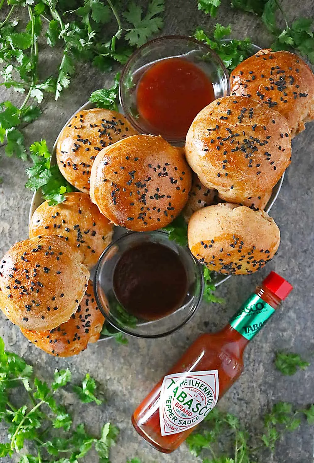 Curried Chicken Stuffed Buns With Tabasco Photo