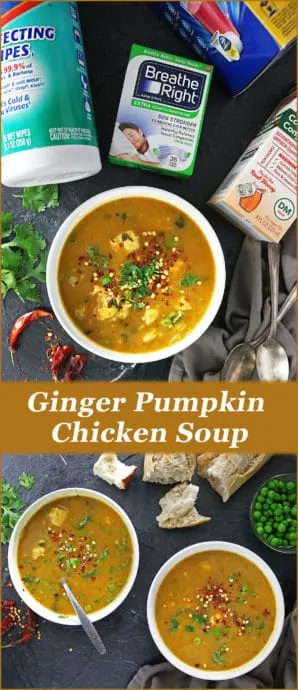 Image Delicious Healthy Ginger Pumpkin Soup With Chicken #SoothesOfTheSeason