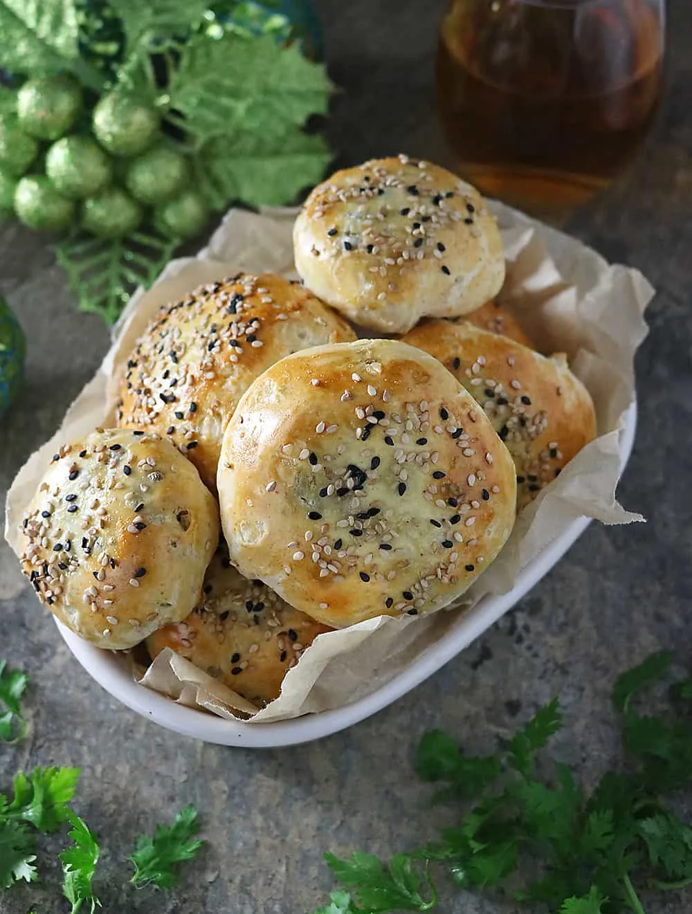 Photo Easy Black Eyed Peas Greens Stuffed Buns