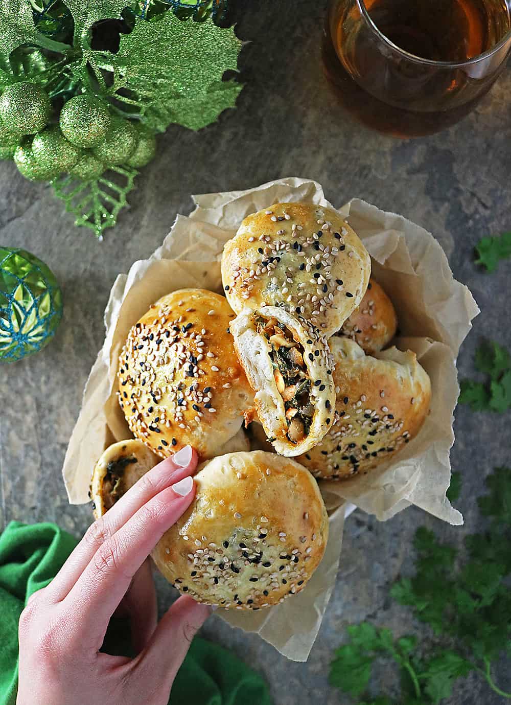 Photo Easy Delicious Black Eyed Peas And Greens Stuffed Buns