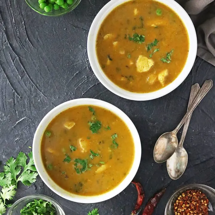 Ginger Pumpkin Soup With Chicken Photo