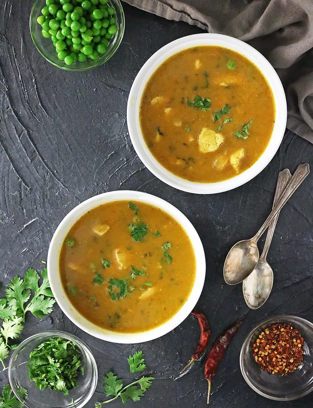 Ginger Pumpkin Soup With Chicken Photo