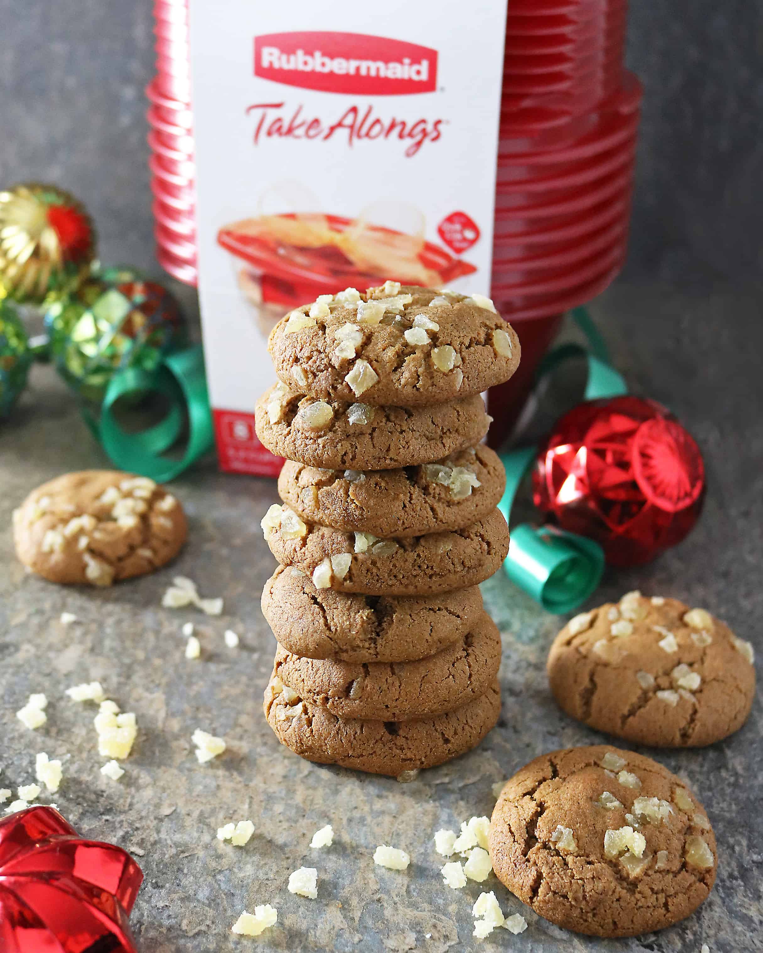 Gluten Free Molasses Ginger Cookies For Christmas Gifting Image