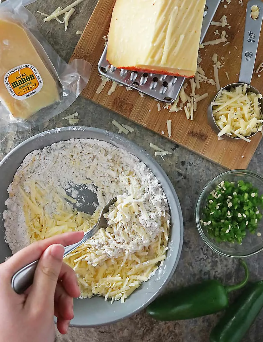 Photo Making Jalapeno Cheese Crackers With Mahon Cheese