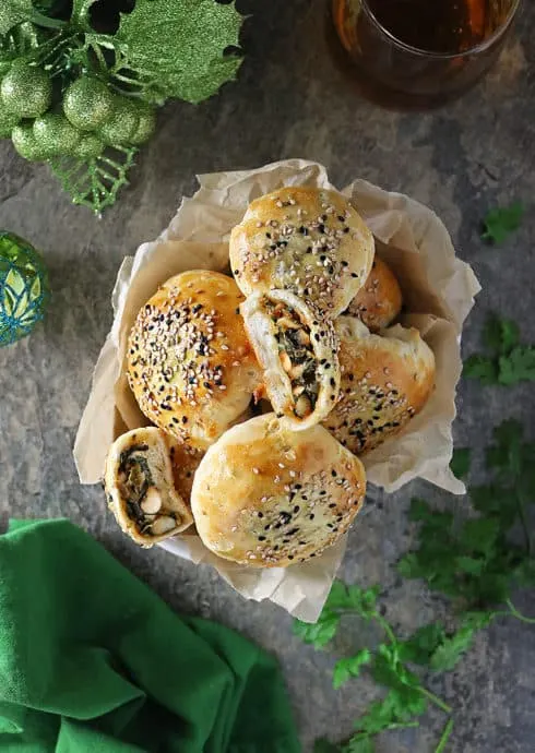 Photo of Spicy Black Eyed Peas Greens Stuffed Buns for New Year!