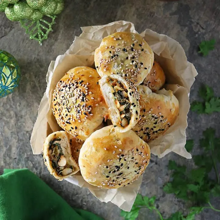 Photo of Spicy Black Eyed Peas Greens Stuffed Buns for New Year!