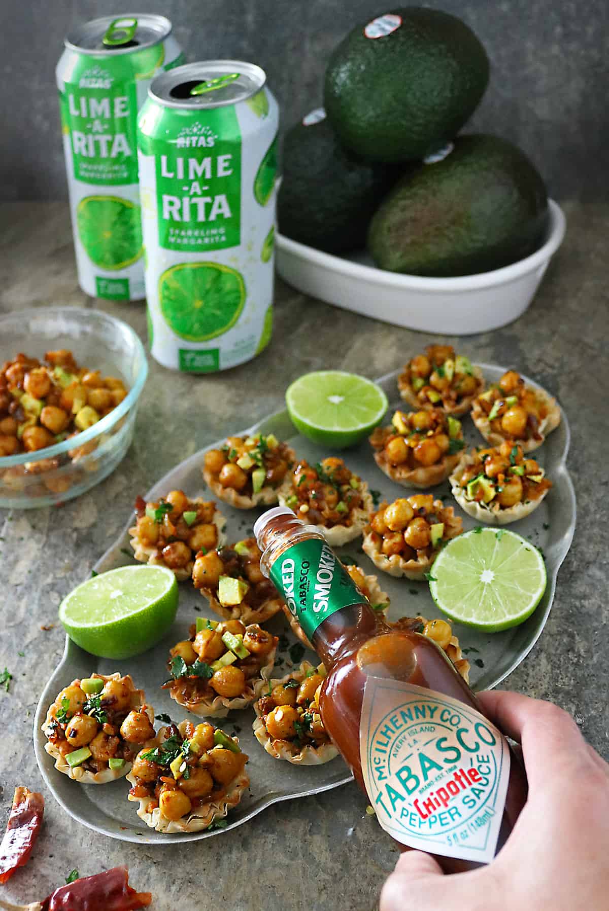Easy Tasty Avocado Chickpea Cups for Game Day