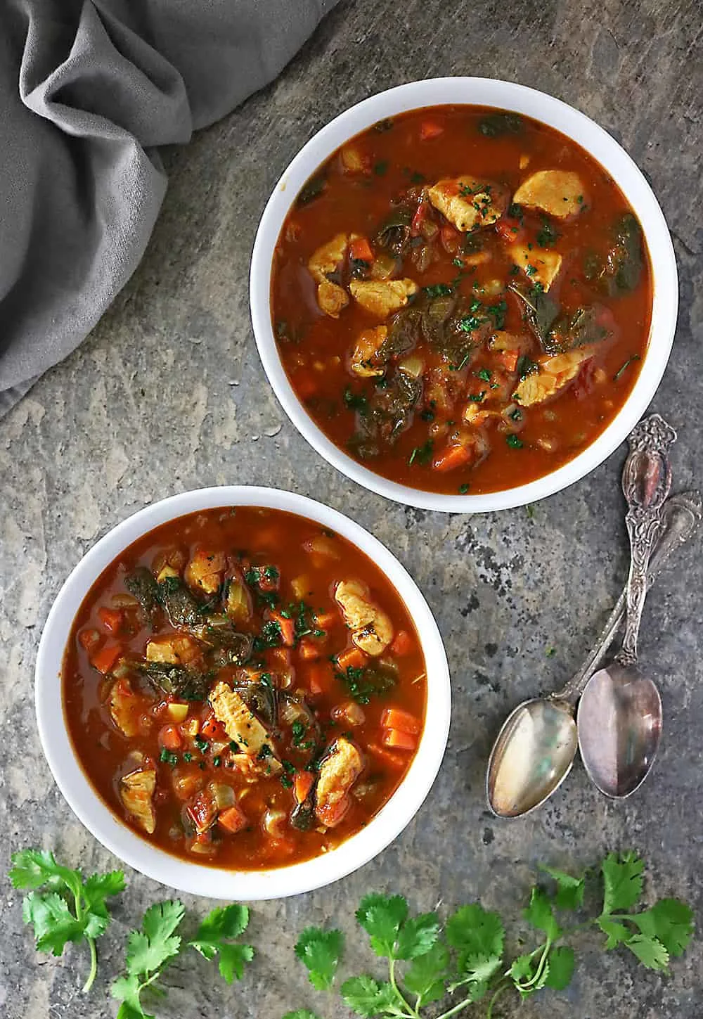 Easy Chunky Turkey Spinach Soup Photo