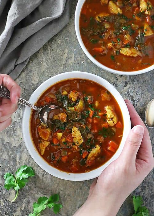 Chunky Turkey Spinach Soup