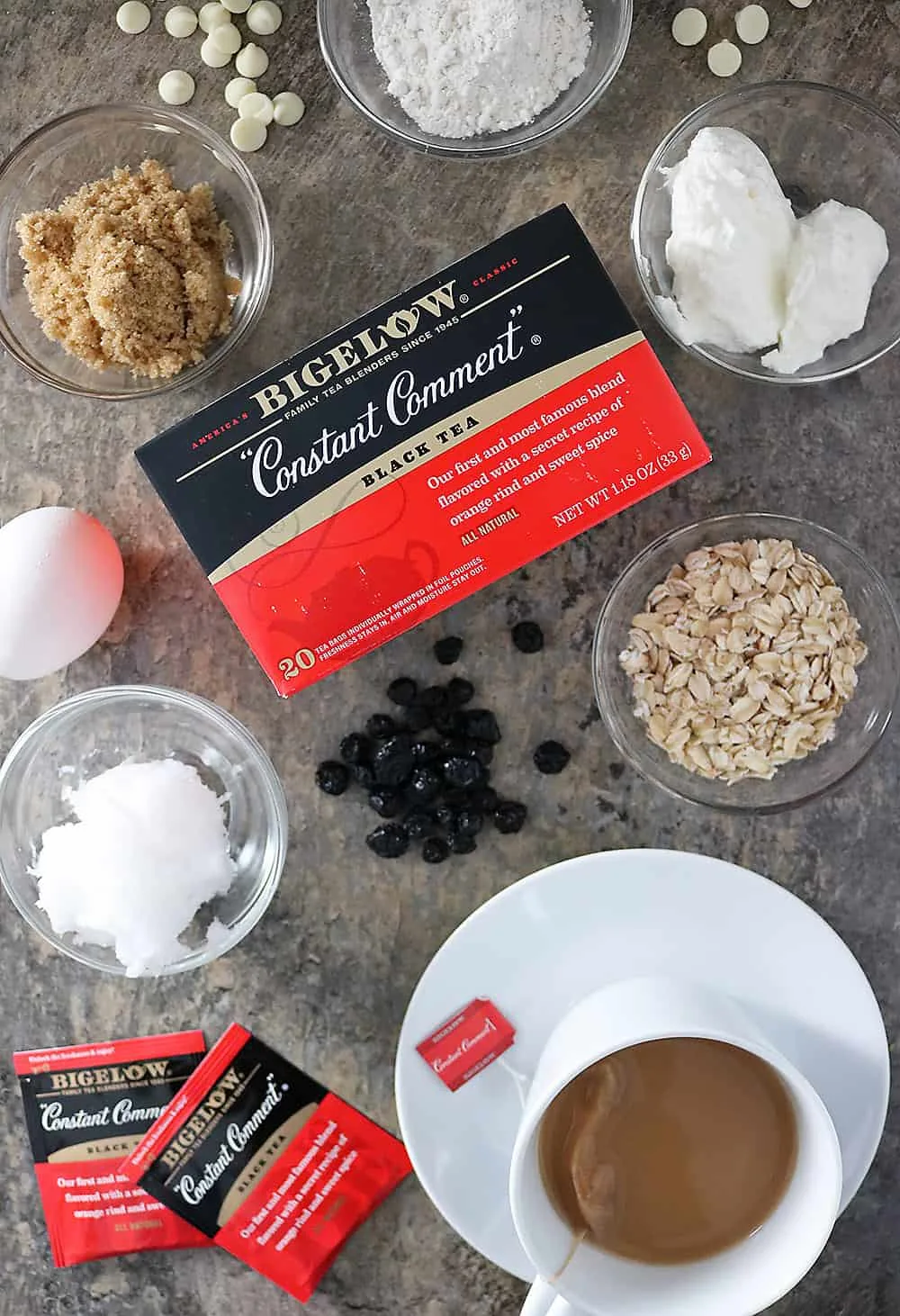 Photo of Ingredients For Making Gluten Free Blueberry White Chocolate Scones