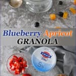 Meal Prep this Clumpy Blueberry Apricot Granola for breakfast on those hectic mornings