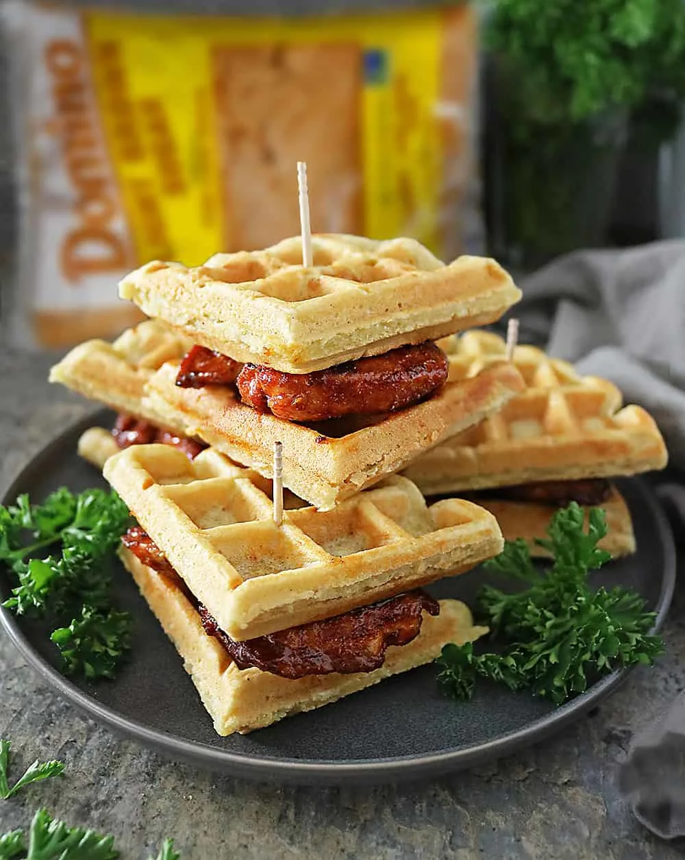 These Chicken and Waffle Sliders are easy to handle and oh so easy to enjoy!