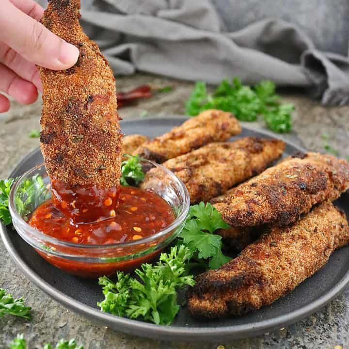 You've gotta whip up a batch of these Delicious Easy Sweet Spicy Air Fryer Chicken Tenders for your next get together!
