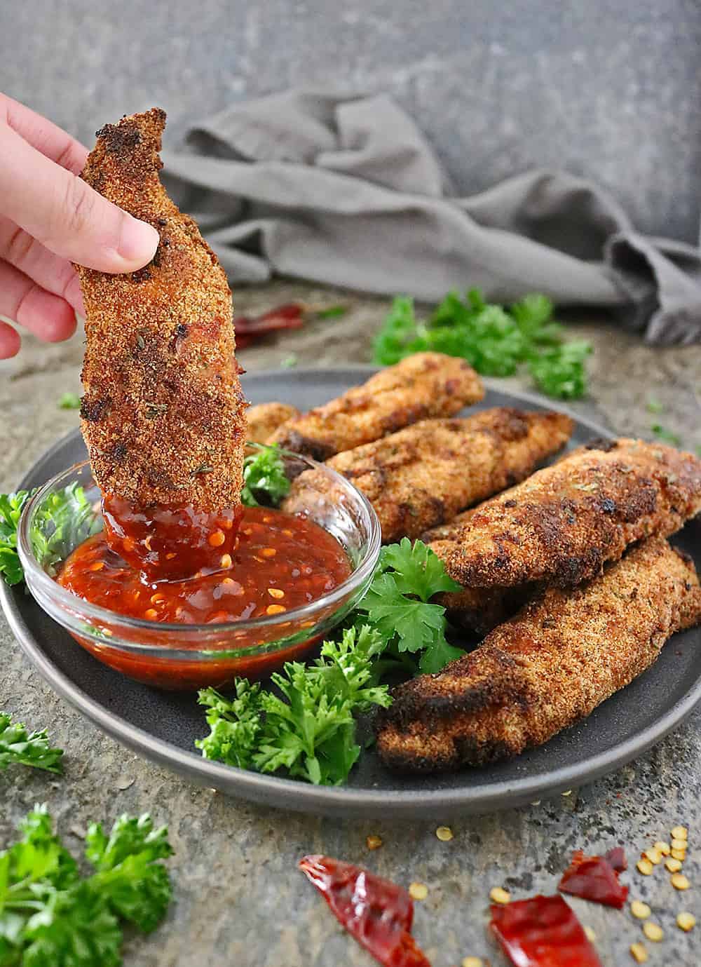 You've gotta whip up a batch of these Delicious Easy Sweet Spicy Air Fryer Chicken Tenders for your next get together!
