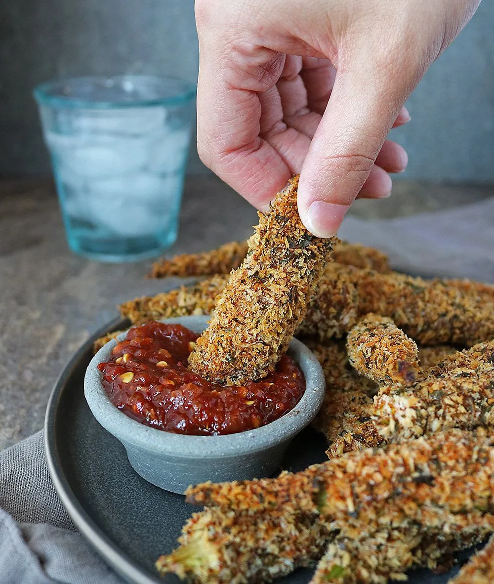 Enjoying Crispy Spicy Air Fryer Okra