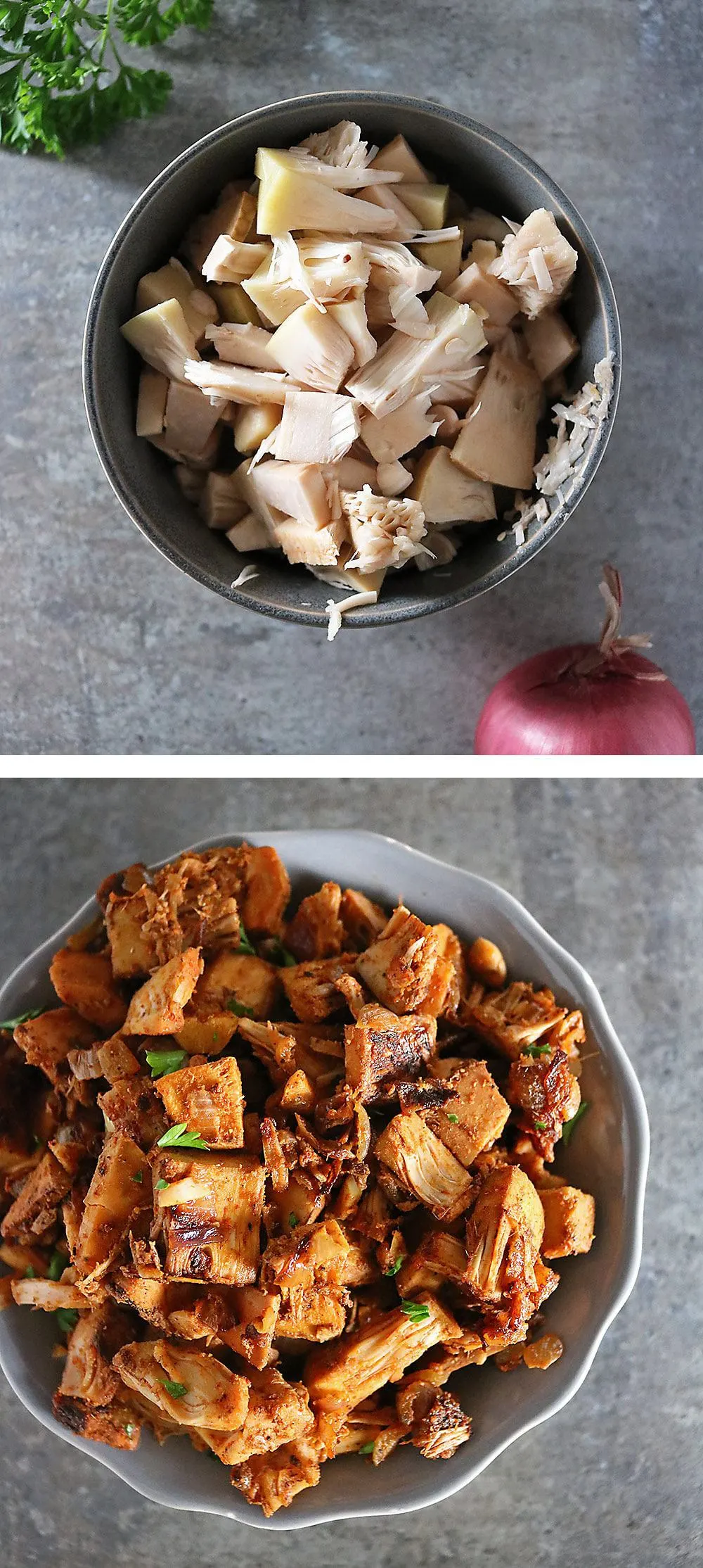 Using Canned Jackfruit To Make Vegan Jackfruit Tacos For Dinner