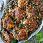 Tasty Za'atar Ras-el-hanout Chicken Spinach Dinner