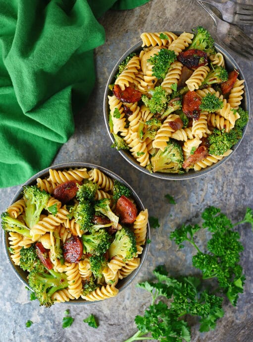 Easy Spicy Broccoli Sausage Pasta Recipe - Savory Spin