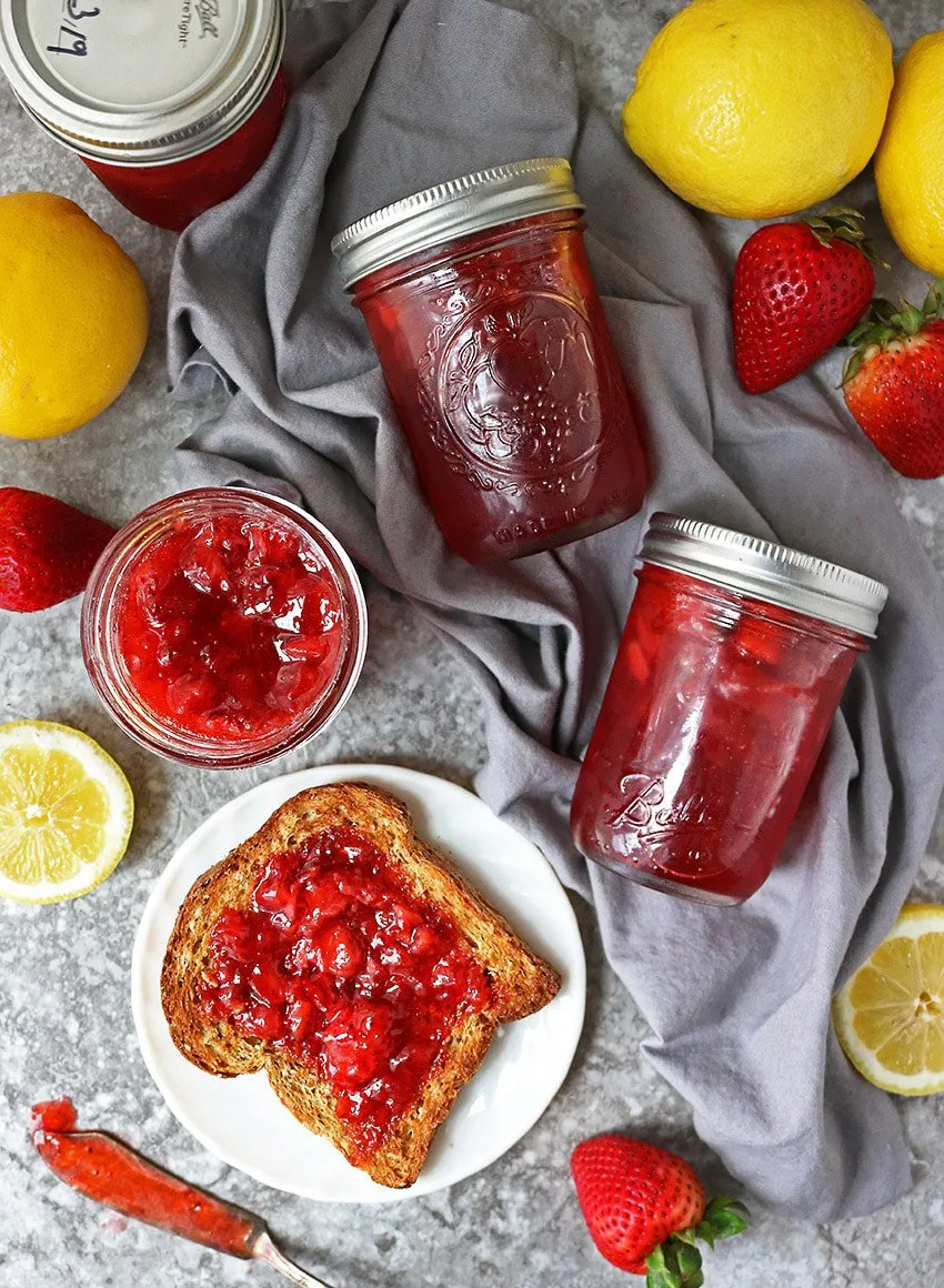 Celebrating Ball jars With Delicious Strawberry Lemonade Marmalade.