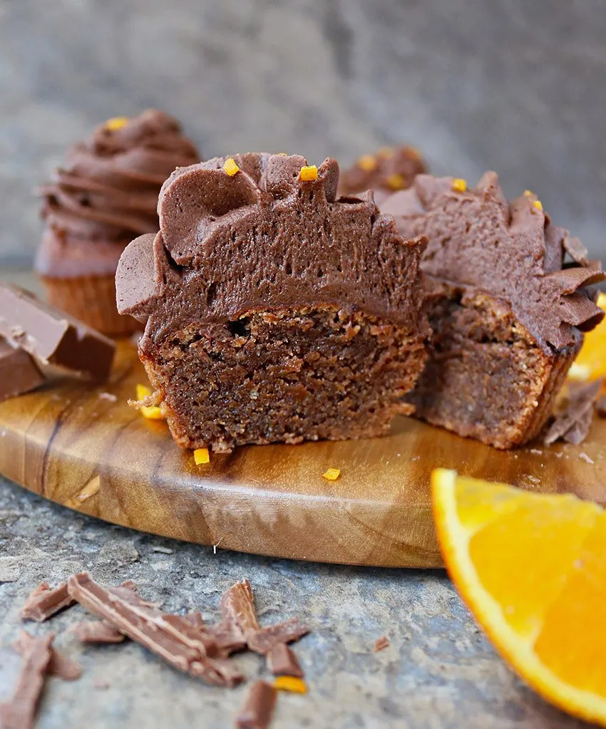 Easy, Gluten Free, Air Fryer Chocolate Orange Cupcakes