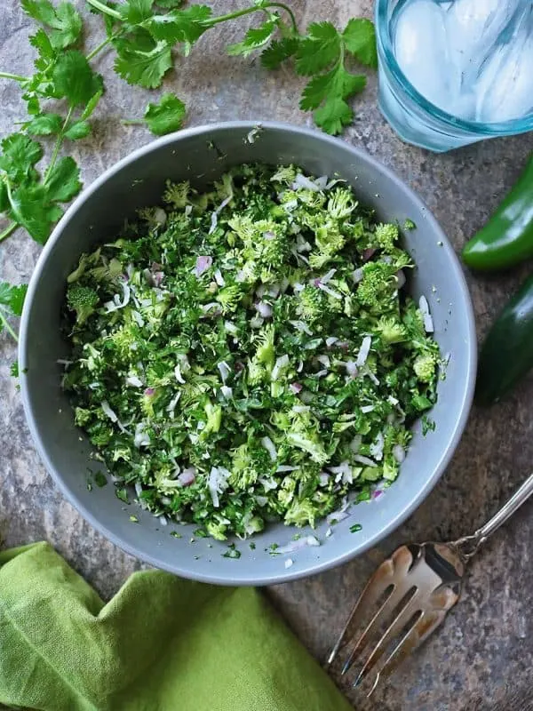 Broccoli Kale Cilantro Sambol (Salad)