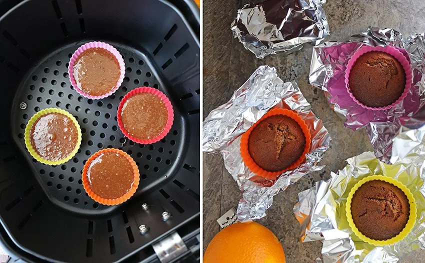 Air Fryer Chocolate Orange Cupcakes Pic