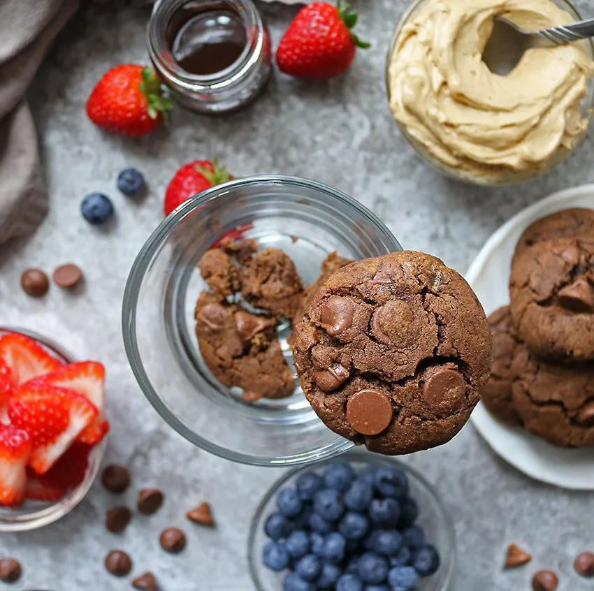 Gluten Free Grain Free Peanut Butter Chocolate Cookies