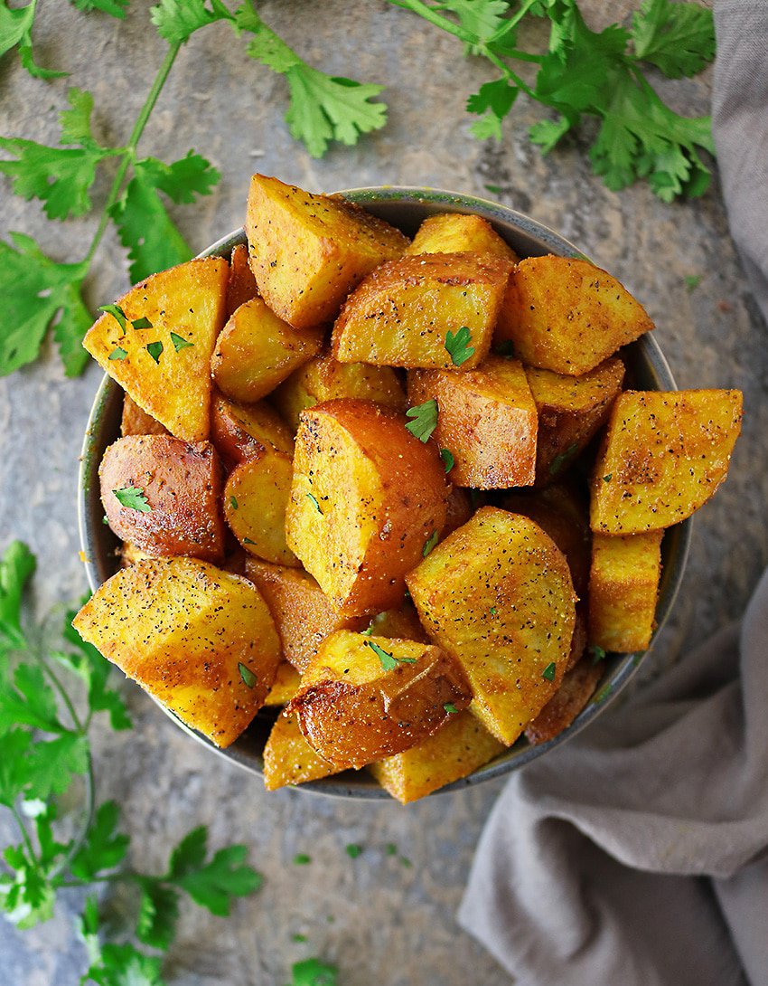 Easy Melt In Your Mouth Spiced Turmeric Potatoes