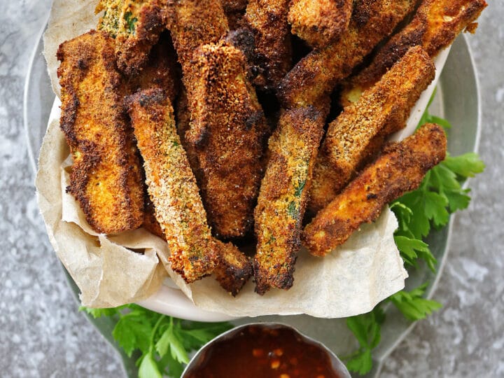 Air Fryer Zucchini Fries - Sweet Peas and Saffron