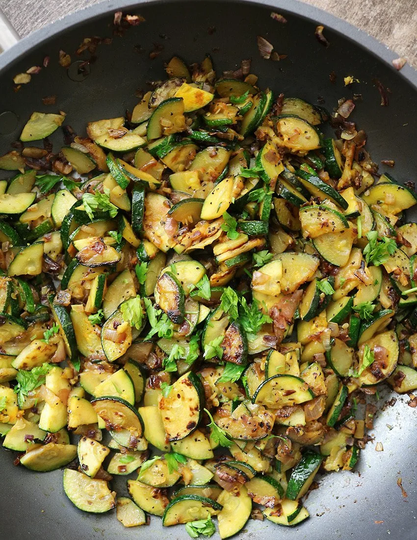 Making Charred Citrus Zucchini