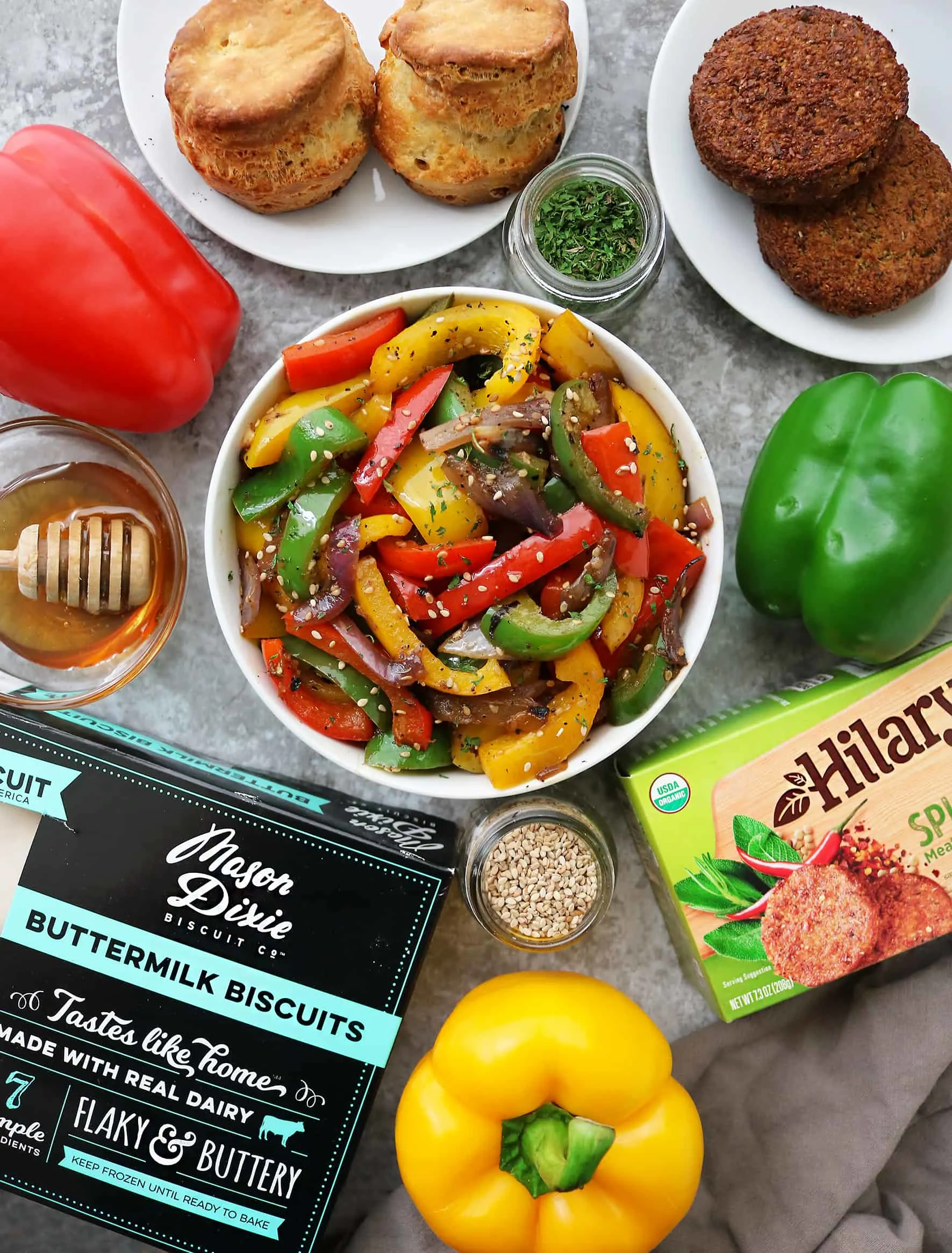 15 Minute Honey Ginger Sesame Peppers