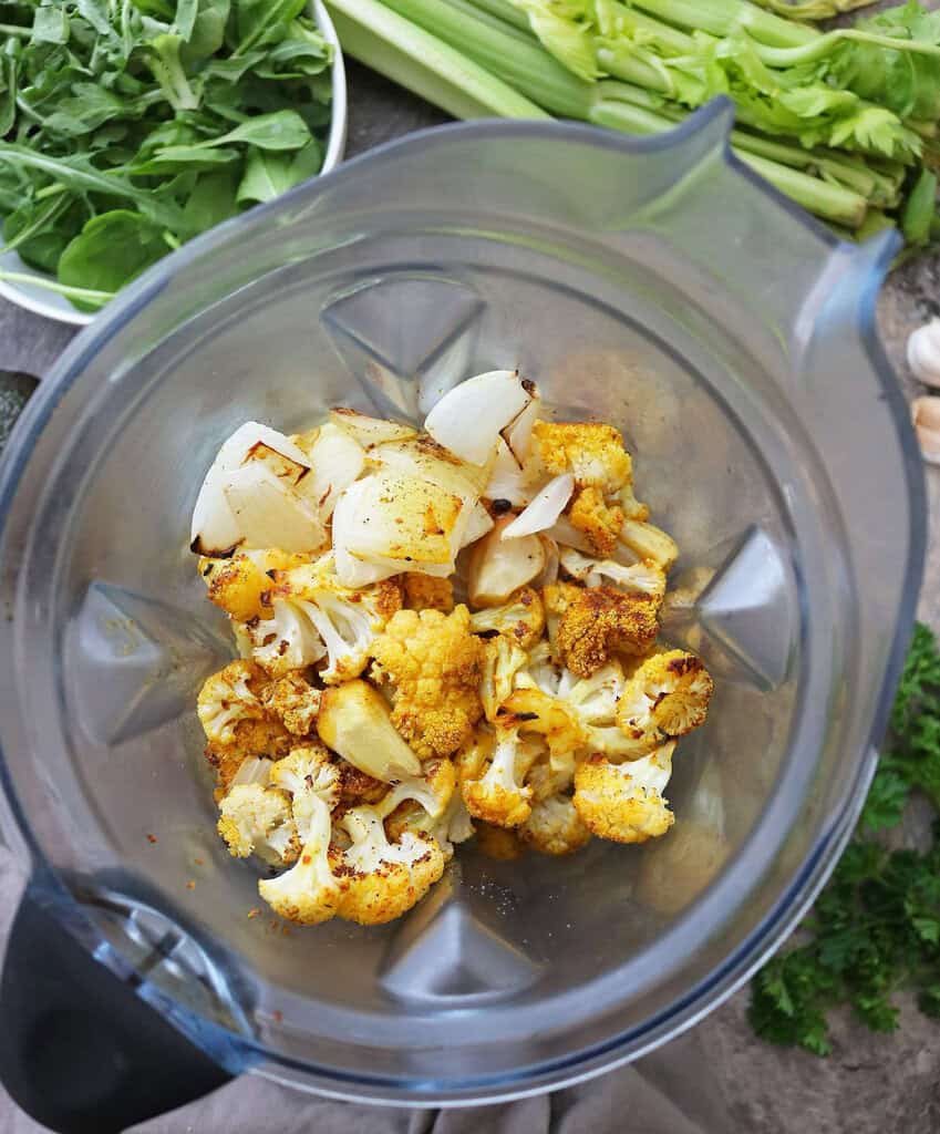 Adding ingredients to blender