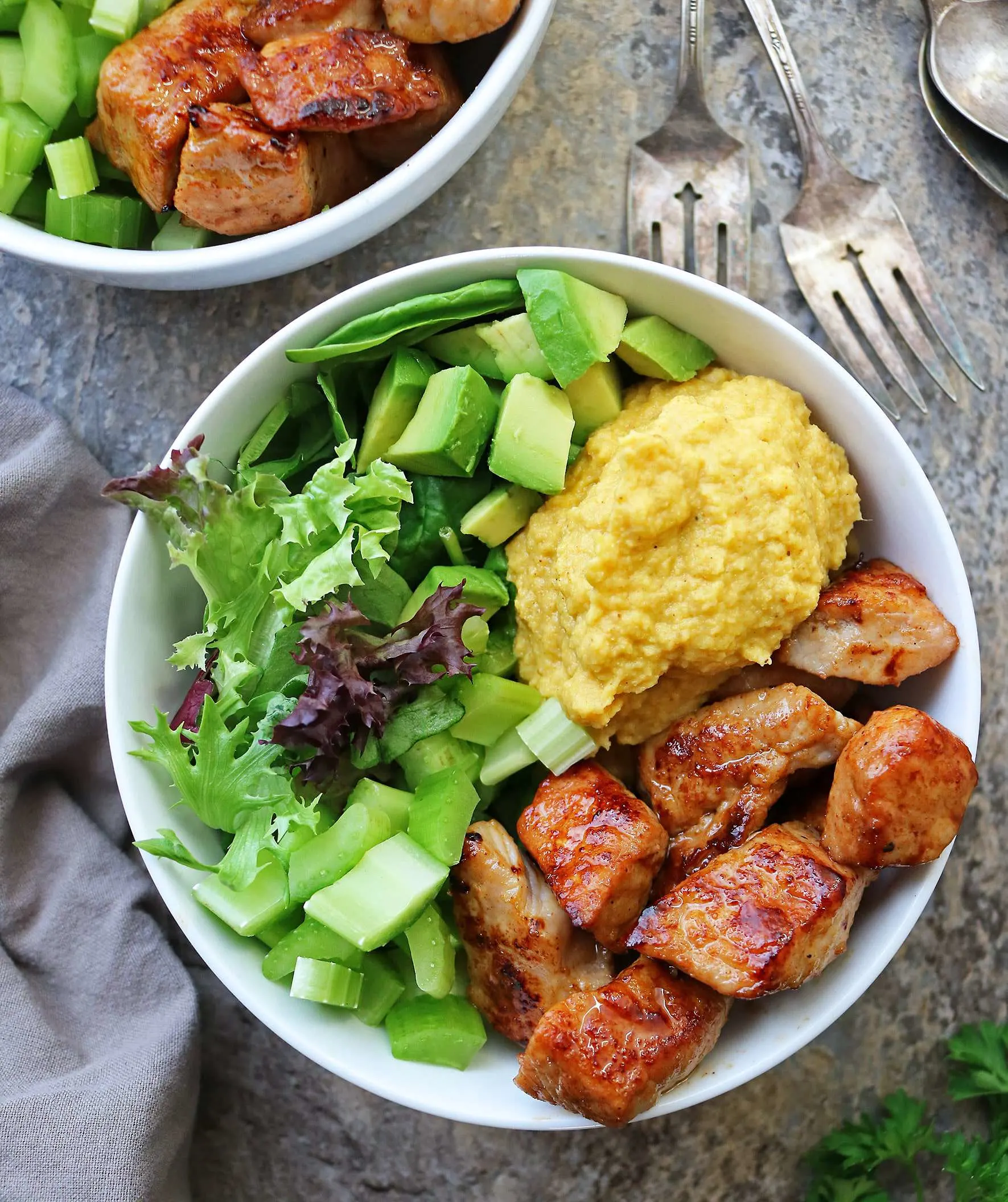 Vegan, Keto-friendly, Turmeric Cauliflower Mash.