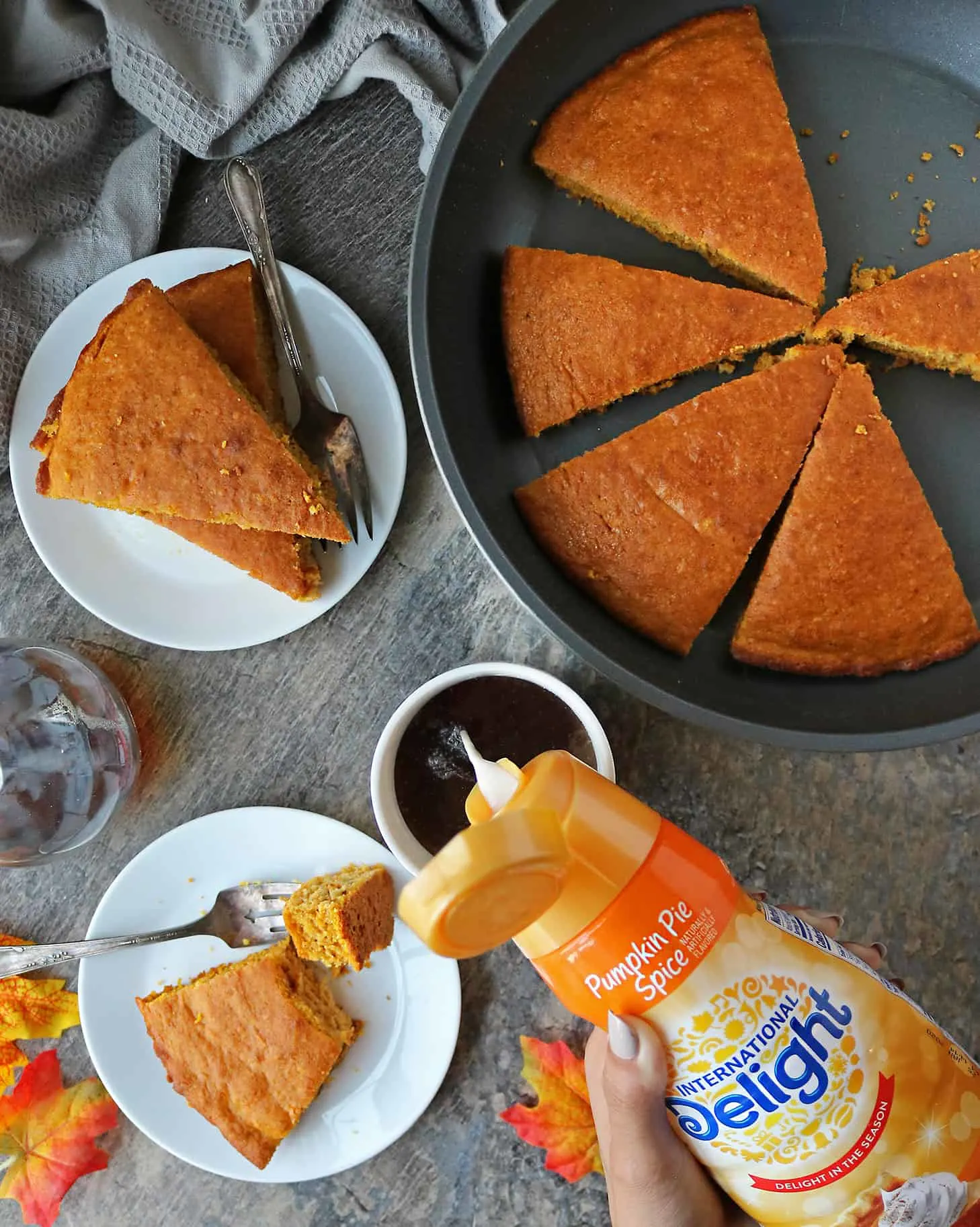 Easy Delicious No Flip Pumpkin Spice Pancakes With International Delight Creamer For Breakfast