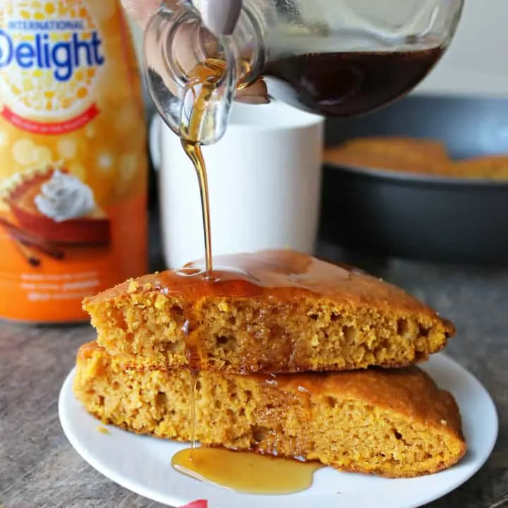 Easy Delicious No-Flip Pumpkin Spice Pancakes With Maple Syrup For Breakfast