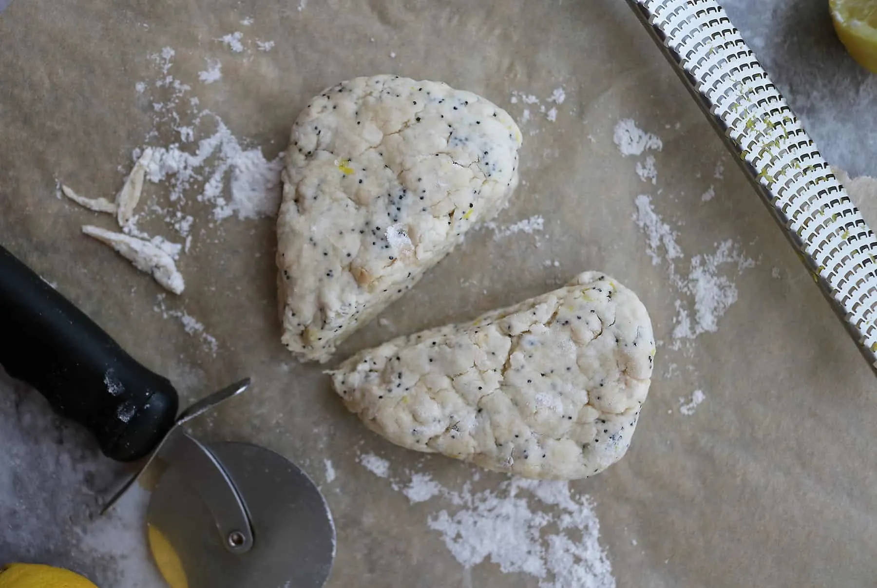 Making Lemon Poppyseed Scones