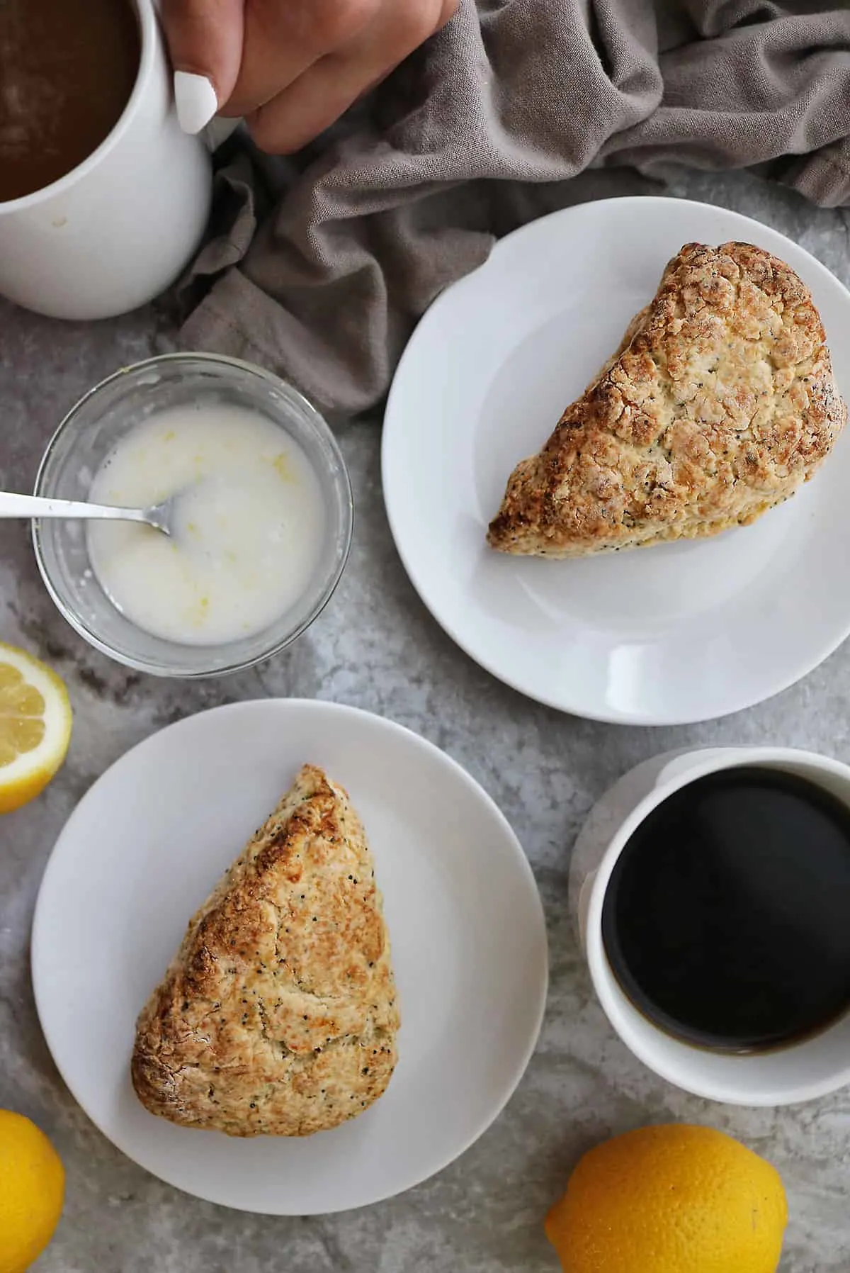 Gluten Free Lemon Poppyseed Scones are safe for everyone to eat. They're even made lactose-free!