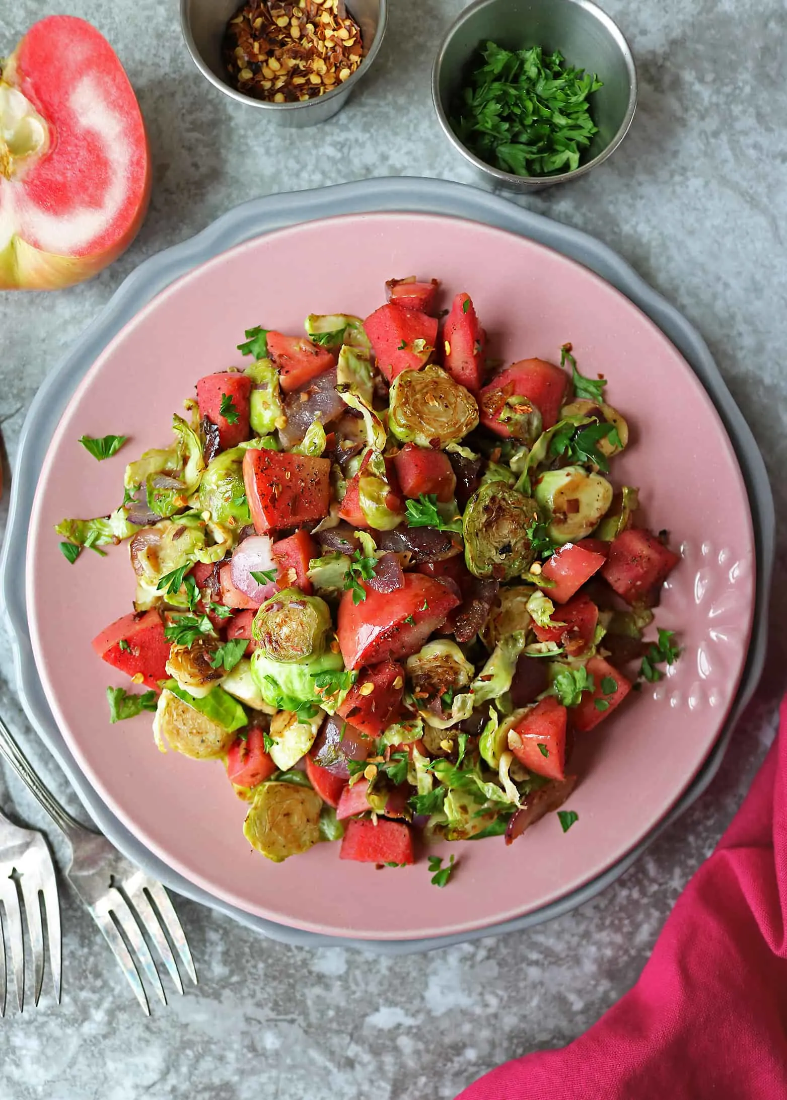 Easy Brussels Sprout Apple Salad